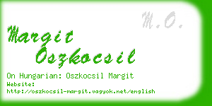 margit oszkocsil business card